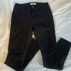 Black Distressed Jeans